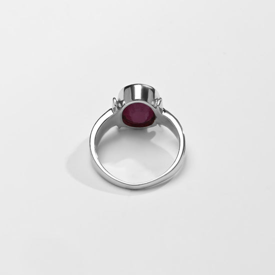 Ruby (Manik) Ring – 925 Silver Minimalist - #1134B - Myra