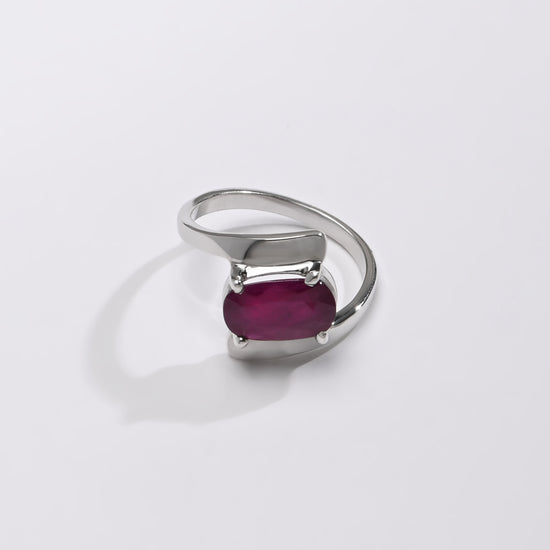 Stylish Ruby (Manik) Ring – 925 Silver - #1138N4 - Myra
