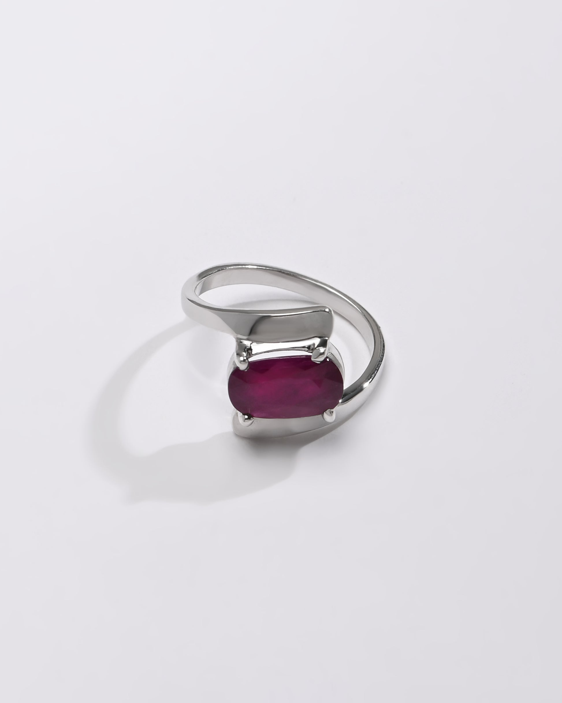 Stylish Ruby (Manik) Ring – 925 Silver - #1138N4 - Myra