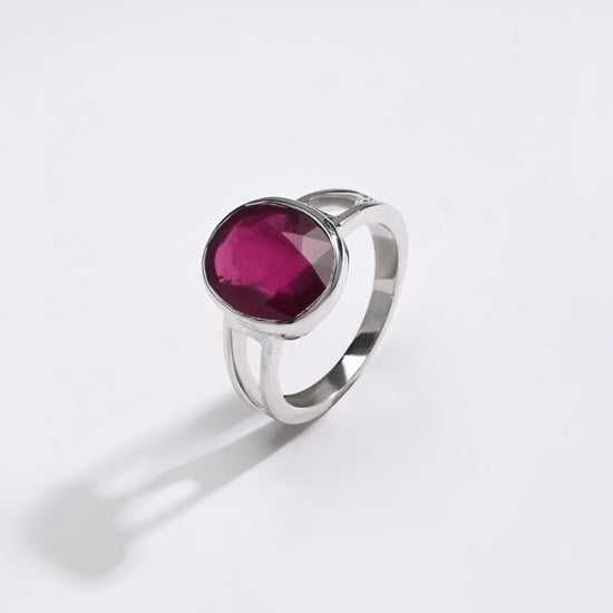 Classic Ruby (Manik) Ring – 925 Silver - #1150B - Myra