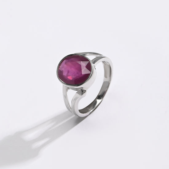 Elegant Ruby (Manik) Ring – 925 Silver - #1182B - Myra