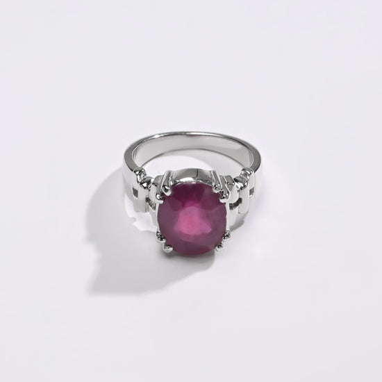 Royal Ruby (Manik) Ring – 925 Silver - #1199N8 - Myra