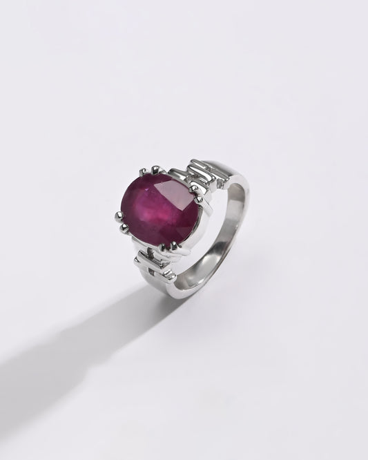 Royal Ruby (Manik) Ring – 925 Silver - #1199N8