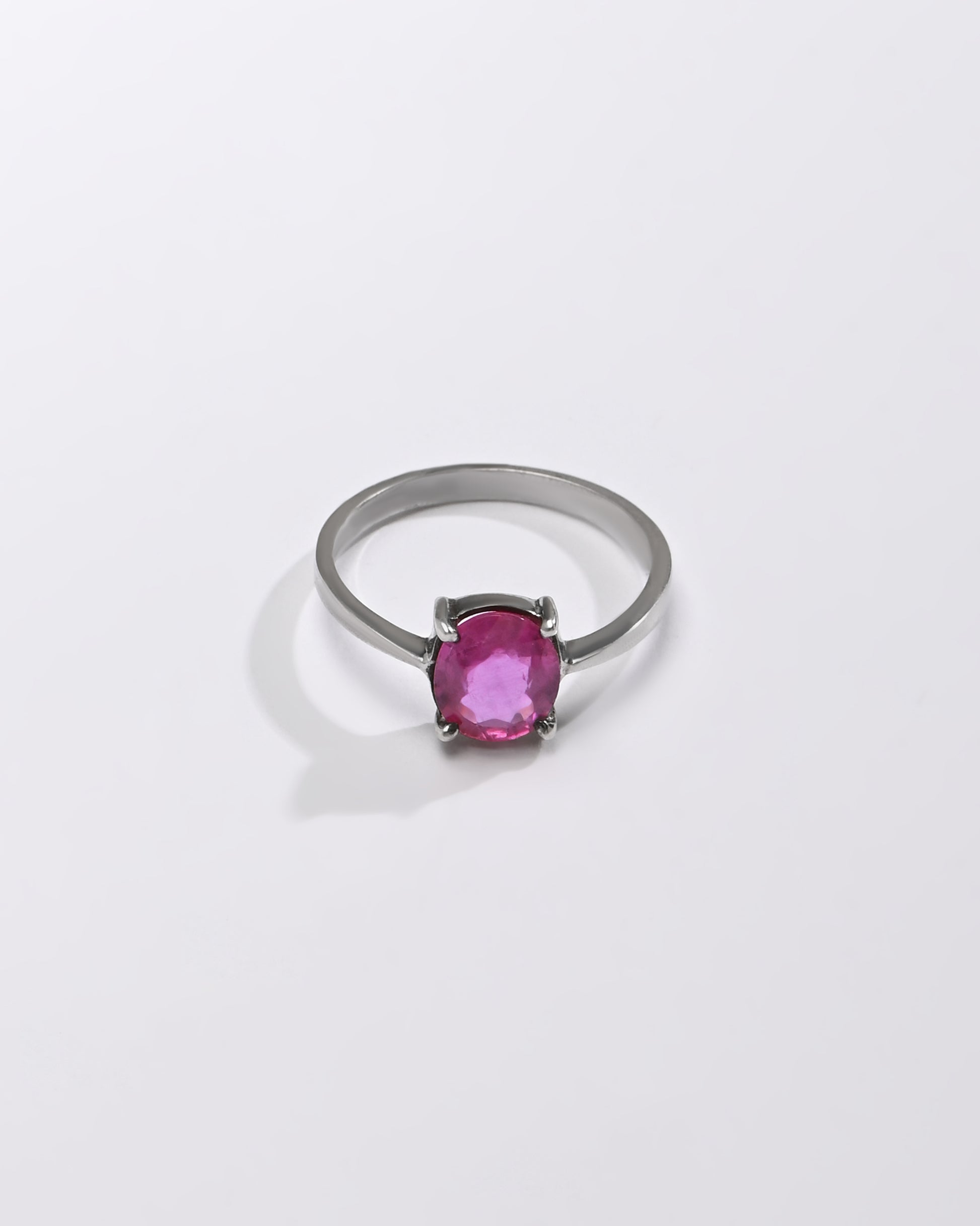 Bold Ruby (Manik) Ring – 925 Silver - #1218N4 - Myra