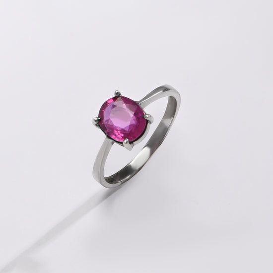 Bold Ruby (Manik) Ring – 925 Silver - #1218N4 - Myra
