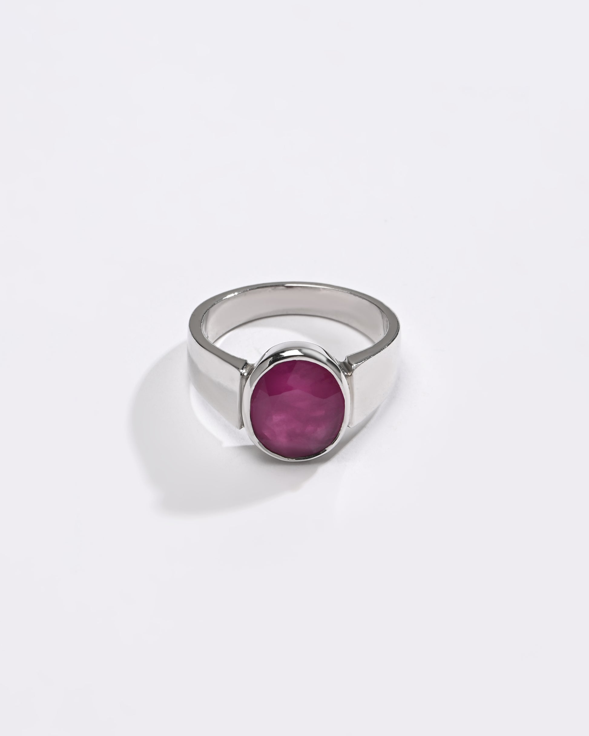Statement Ruby (Manik) Ring – 925 Silver - #1224B - Myra