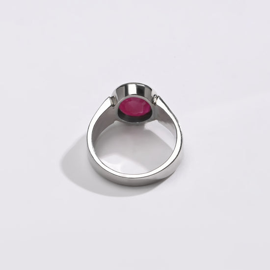 Statement Ruby (Manik) Ring – 925 Silver - #1224B - Myra