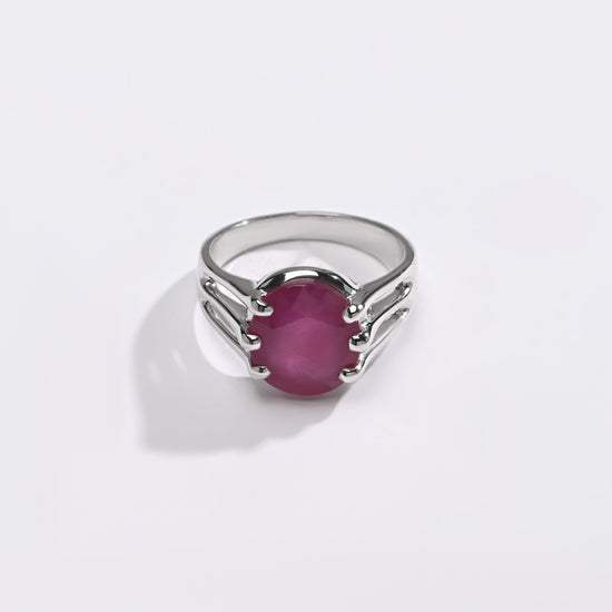 Luxury Ruby (Manik) Ring – 925 Silver - #1237N6 - Myra