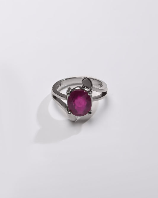 Authentic Ruby (Manik) Ring in Sterling Silver -  #1151N4