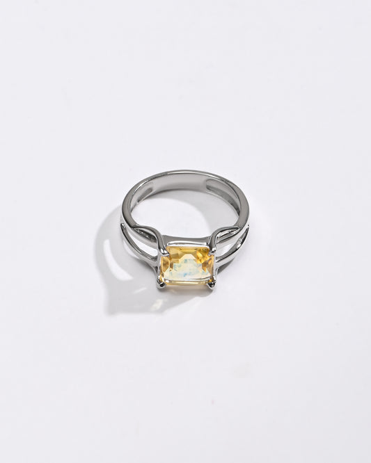 Golden Topaz (Sunahara Pukhraj) Ring – 925 Silver Crafted - #1106N4 Re - Myra
