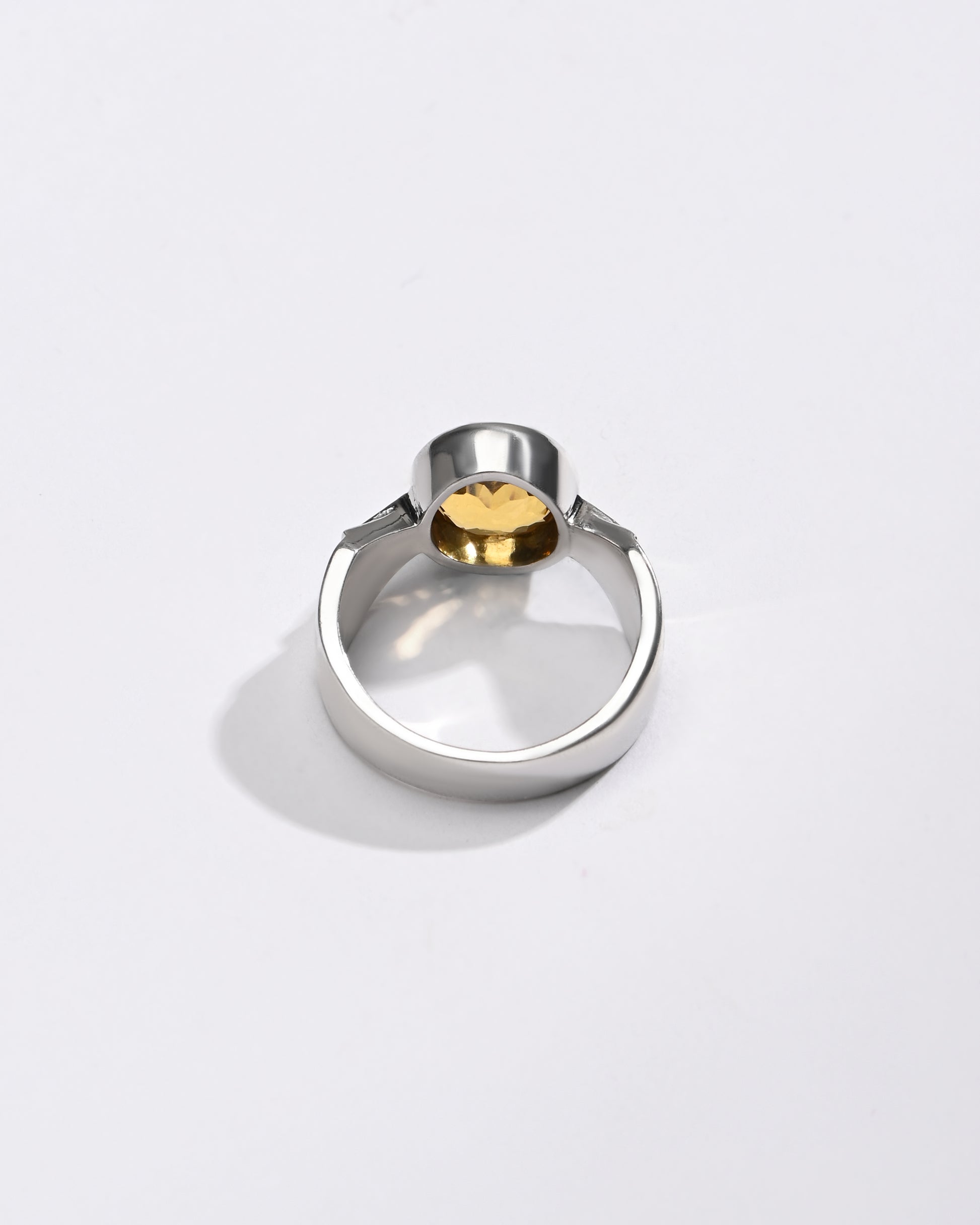 Golden Topaz (Sunahara Pukhraj) Ring – 925 Silver Minimalist - #1158B - Myra