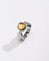 Golden Topaz (Sunahara Pukhraj) Ring – 925 Silver Minimalist - #1158B - Myra