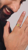 Authentic Yellow Sapphire (Pukhraj) Gemstone Ring in 925 Silver – #1228B