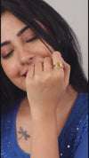 Authentic Yellow Sapphire (Pukhraj) Ring in 925 Silver - #1139B