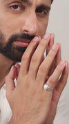 Natural Pearl (Moti) Gemstone Ring in 925 Silver - #1228 R