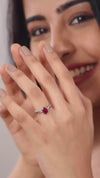 Natural Ruby (Manik) Ring in 925 Silver -  #1136B