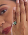 Shimmer Emerald (Panna) Ring – 925 Silver - #1153N4