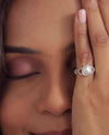 Pearl (Moti) Ring – 925 Silver Crafted - #1105 U
