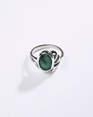 Emerald (Panna) Ring – 925 Silver - #1191B