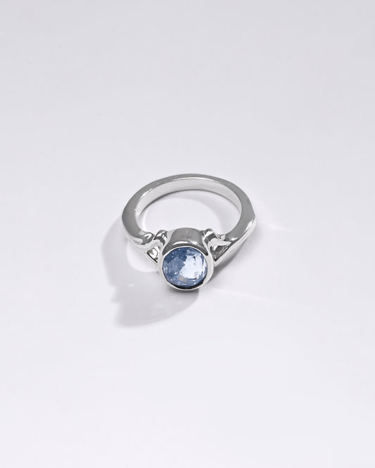 Premium Blue Sapphire (Neelam) Ring in 925 Silver - #1175B - Myra
