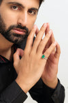 Genuine Emerald (Panna) Ring in 925 Silver – #1283