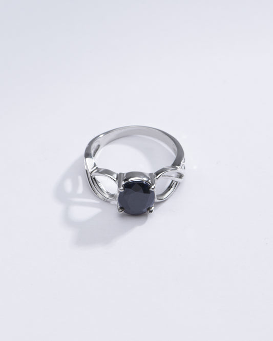 Vintage Blue Sapphire (Neelam) Ring in Sterling Silver – #1131