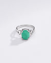 Classic Emerald (Panna) Gemstone Ring in 925 Silver – #1220