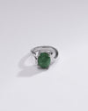 Elegant Green Emerald (Panna) Ring in 925 Silver – #1152