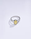 Classic Round Yellow Sapphire (Pukhraj) Ring in 925 Silver – #1164