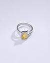 Radiant Yellow Sapphire (Pukhraj) Ring in Sterling Silver - #1182