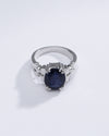 Royal Blue Sapphire (Neelam) Ring in 925 Silver – #1199