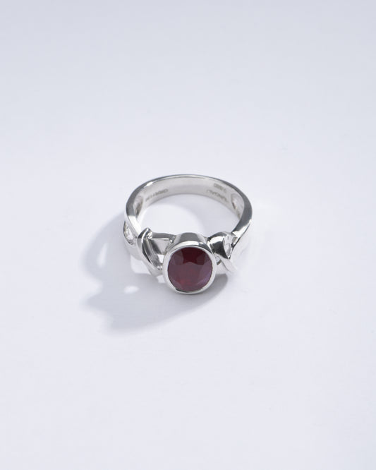 Classic Ruby (Manik) Ring in 925 Silver –  #1210 M