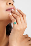 Smart Emerald (Panna) Ring – 925 Silver - #1112N4