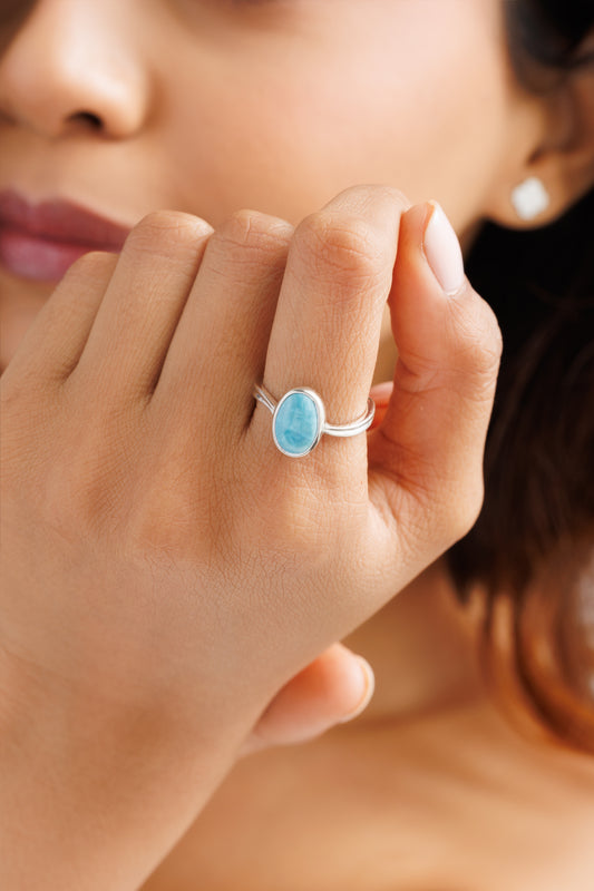 Royal Turquoise (Firoza) Ring – 925 Silver - #1201