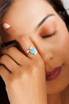 Turquoise (Firoza) Ring – 925 Silver Minimalist - #1138