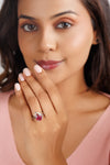 Luxe Ruby (Manik) Ring – 925 Silver - #1192N4