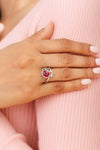 Ruby (Manik) Gemstone Ring – 925 Silver - #1191B