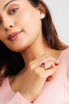 Designer Ruby (Manik) Ring – 925 Silver - #1281N4 - Myra