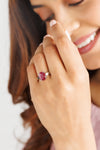 Premium Ruby (Manik) Ring – 925 Silver - #1200N4