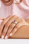 Ruby (Manik) Ring – 925 Silver Minimalist - #1134B - Myra