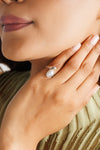 Rich Hue Pearl (Moti) Ring – 925 Silver - #1202 U