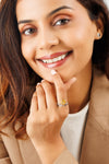 Yellow Sapphire (Pukhraj) Ring – 925 Silver Minimalist - #1110N4