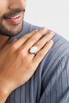 Luxe Opal (Doodhiya) Ring – 925 Silver - #1224B