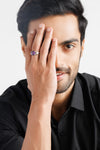 Classic Amethyst (Jamunia) Ring – 925 Silver - #1181N4
