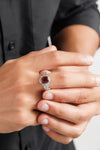 Luxe Garnet (Gomed) Ring – 925 Silver - #1236N4