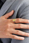 Bold Yellow Sapphire (Pukhraj) Ring – 925 Silver - #1237