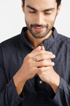 925 Silver Navratna (Navgrah) Ring - 1199 - Myra