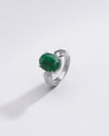 Classic Emerald (Panna) Ring in Sterling Silver – #1101