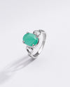 Classic Emerald (Panna) Gemstone Ring in 925 Silver – #1220