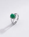 Natural Emerald (Panna) Ring in 925 Silver - #1125